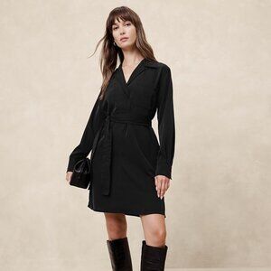 Banana Republic Satin Twill Mini Shift Dress